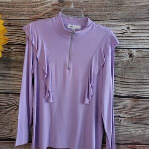 "Fever" Woman's long sleeve lavender top, size: medium NWT